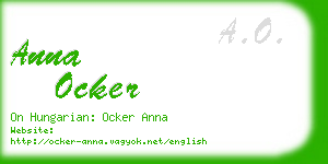 anna ocker business card